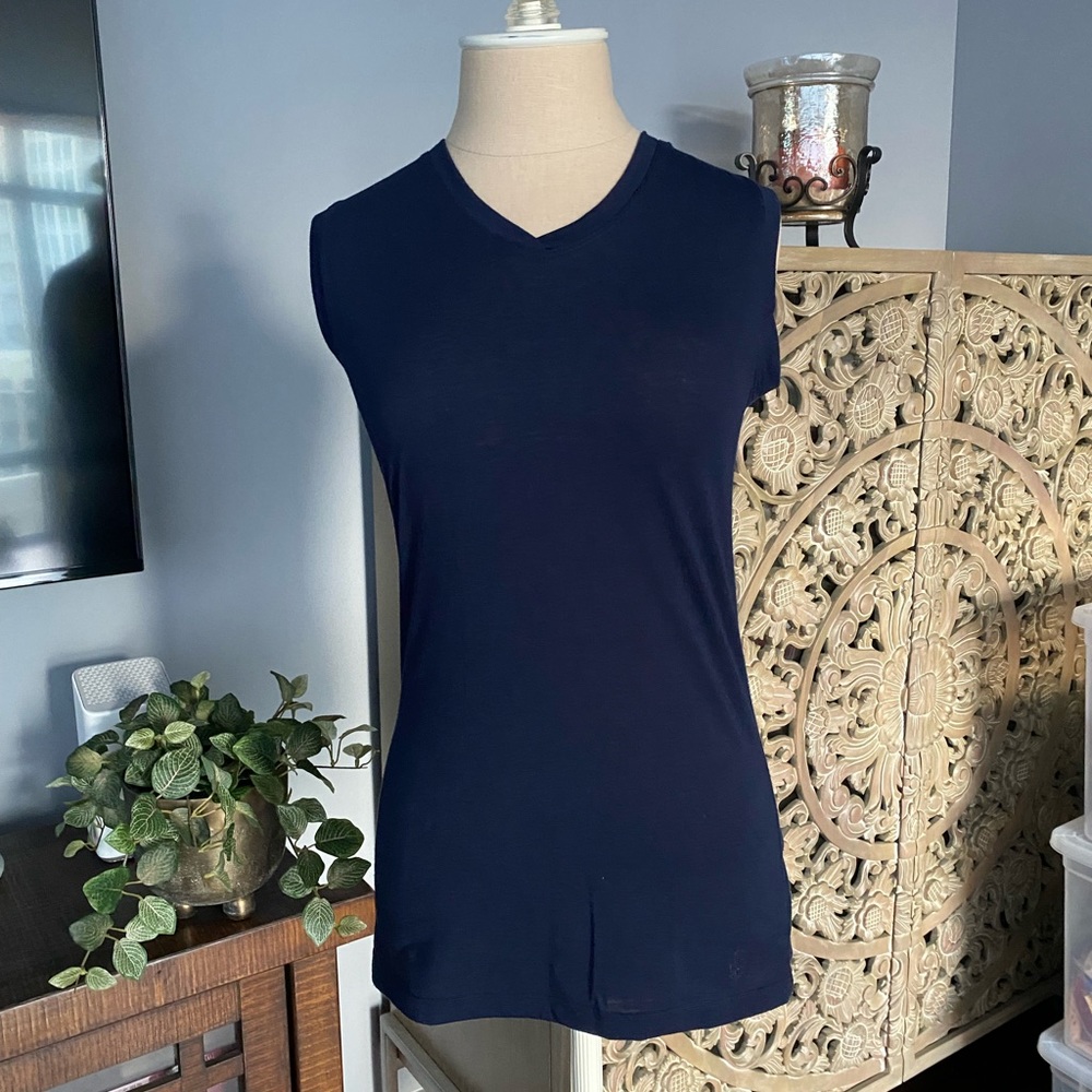 [Cuddl Duds] Navy V-Neck Sleeveless Top